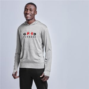 Mens Fitness Lightweight Hooded Sweater