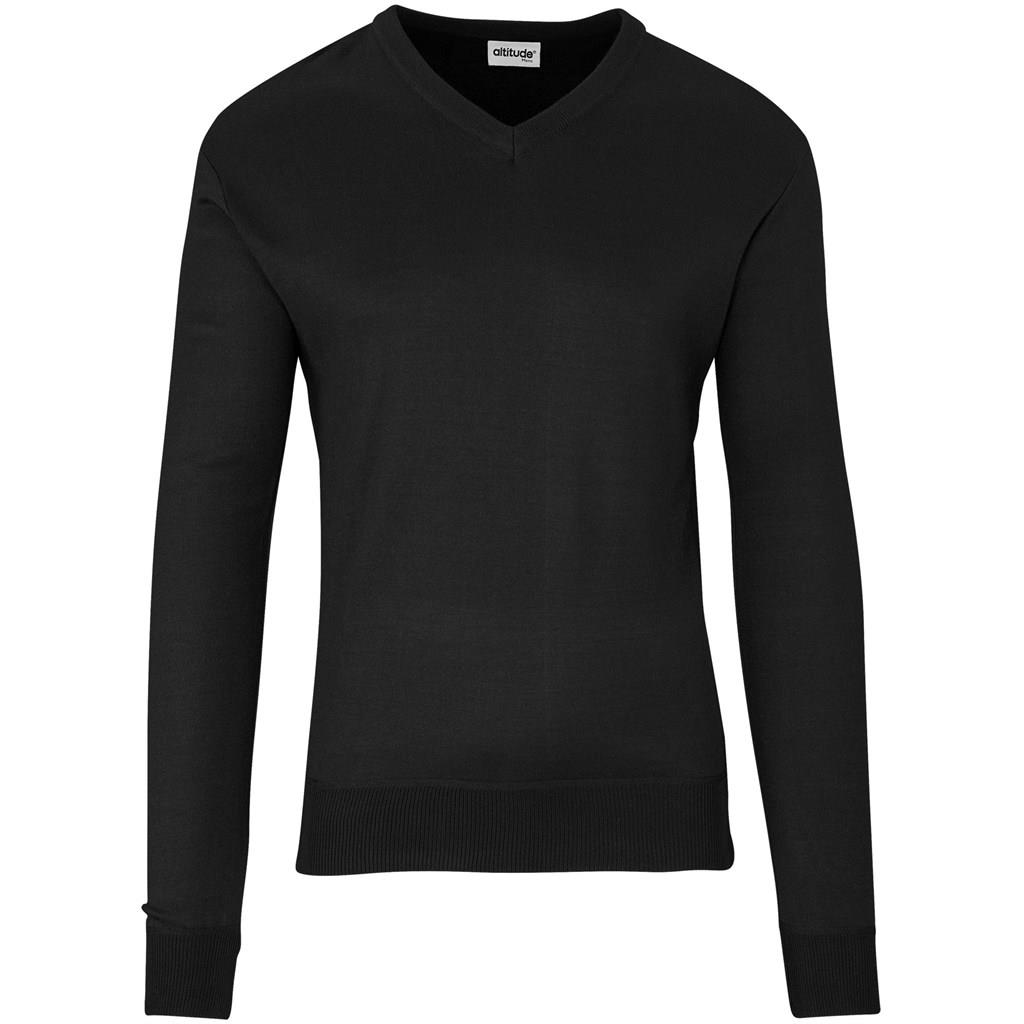 Mens Long Sleeve Peru V-Neck Jersey - Black