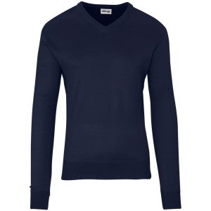 Mens Long Sleeve Peru V-Neck Jersey - Navy