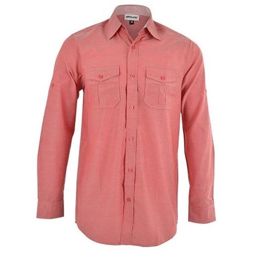 Mens Long Sleeve Ruben Shirt - Red