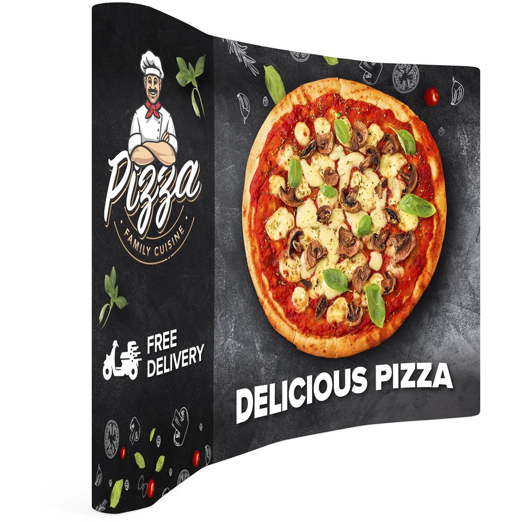 Curved Banner Walls with Wings