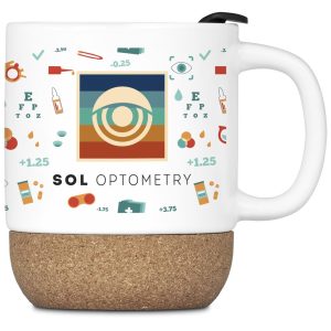 Serendipio Sienna Cork & Ceramic Sublimation Coffee Mug - 340ml