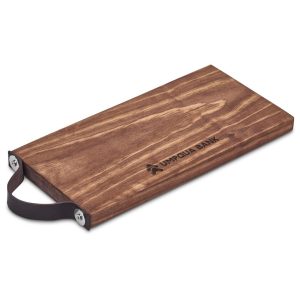 Serendipio Small Team Time Wooden Tray with Leather Strap