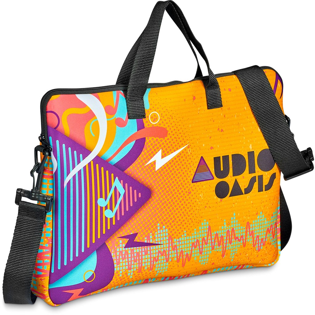 Pre-Production Sample Hoppla Nimbus Neoprene Laptop Sleeve with Handles & Shoulder Strap – 15 -16 in