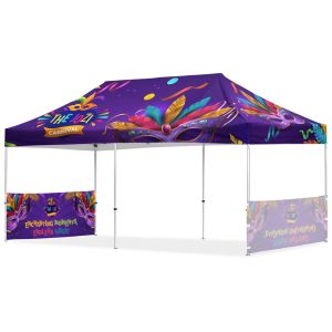 Coated Steel Sublimated Gazebo 6m x 3m - 2 Short Half-Wall Skins